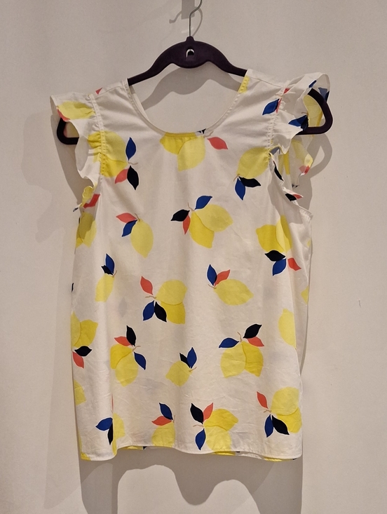 kate spade Tops - kate spade Lemon Zest Print Ruffle Sleeve Blouse
